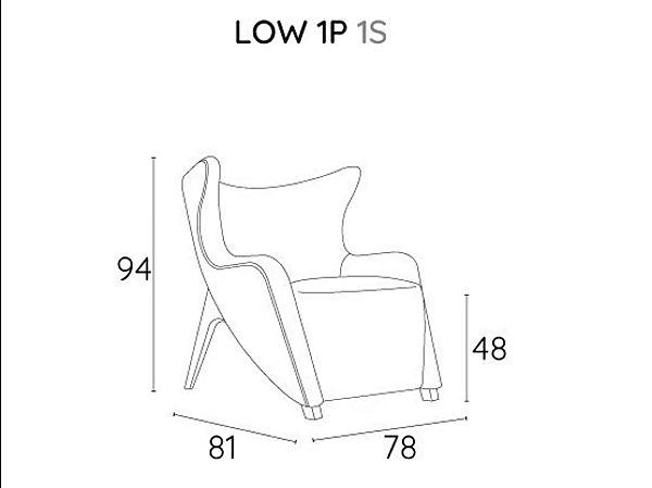 Fabric armchair with armrests Adrenalina Gea Low IMB1070246 factory ADRENALINA from Italy. Foto №5