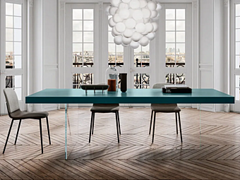 Wood and glass table air lacquered LAGO Wood and glass table air lacquered LAGO factory LAGO from Italy