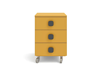 Kids bedside table with drawers on castors Nidi factory nidi from Italy
