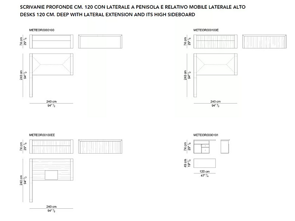 L Shaped Leather Executive Desk Meteora I 4 Mariani factory i 4 Mariani from Italy. Foto №8
