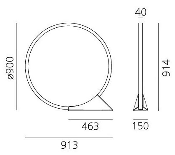 LED floor lamp in aluminum by Artemide O collection T071130, T071030, T071230 factory Artemide from Italy. Foto №20