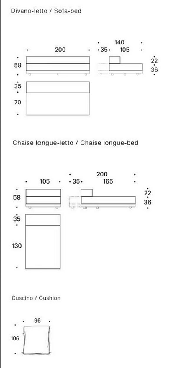 Fabric Sofa Bed with Upholstered Back Saba Bed Breakfast factory SABA from Italy. Foto №9