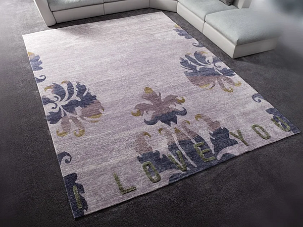 Handmade Silk Rug I Love You ERBA ITALIA factory ERBA ITALIA from Italy. Foto №1