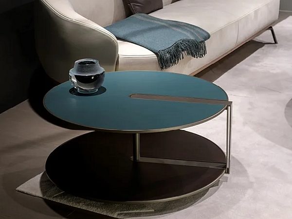 Round metal coffee table Clamp GIORGETTI 71800, 71810, 71830 factory GIORGETTI from Italy. Foto №5