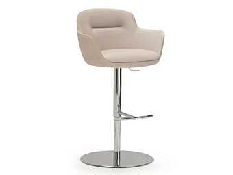 Height Adjustable Upholstered Leather Stool Kowloon FORMITALIA