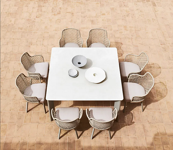 Square Aluminium Garden Table with HPL Top VARASCHIN Plinto 24680, 24682 factory VARASCHIN from Italy. Foto №9