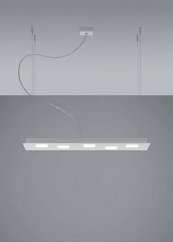 LED pendant lamp in aluminum Fabbian Quarter F38A01 factory Fabbian from Italy. Foto №2