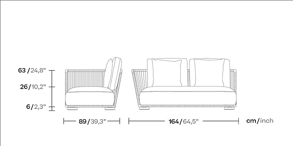 Sectional fabric garden sofa with soft back KETTAL Grand Bitta KS7003400, KS7003300, KS7003500 factory KETTAL from Italy. Foto №9