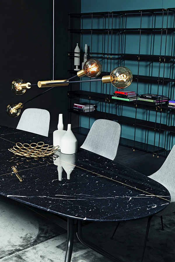 Dining table marble or MDF 1500 Swing VIBIEFFE factory VIBIEFFE from Italy. Foto №7