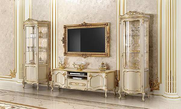Large composition for TV in the living room Modenese Gastone factory MODENESE GASTONE from Italy. Foto №1