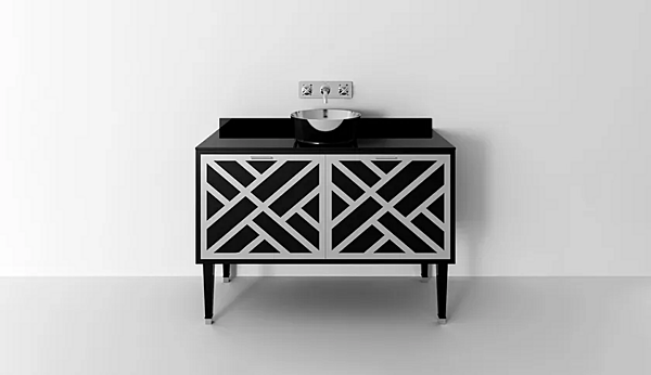 Single wooden vanity unit with drawers Park Avenue Cora 2A PKRCORA2ACES factory Park Avenue from Italy. Foto №4