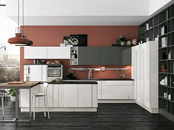 Fitted kitchen in wood LUBE CUCINE Creativa 4