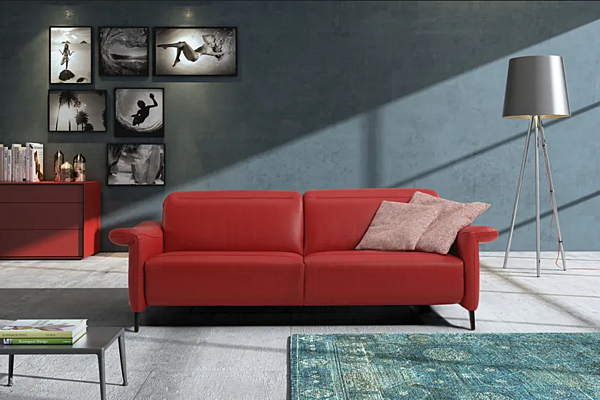 3-seater leather sofa with electric motion Egoitaliano Yvette factory Egoitaliano from Italy. Foto №3