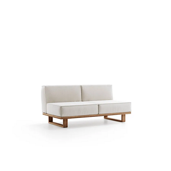 2-Seater Garden Sofa in Fabric and Teak Atmosphera 9 Zero 9.0.M1.MC factory ATMOSPHERA from Italy. Foto №4