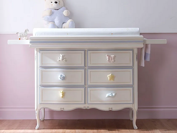 Wooden chest of drawers with changing table Savio Firmino 3350 3350CAS factory SAVIO FIRMINO from Italy. Foto №3