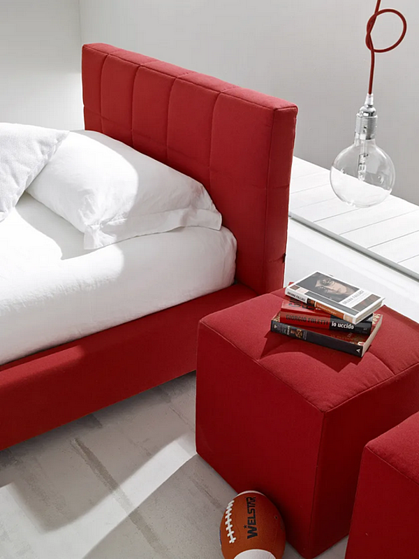 Full size upholstered bed with soft back MONO BASIC MONO SPONDA large Duomo Design factory Duomo Design from Italy. Foto №2