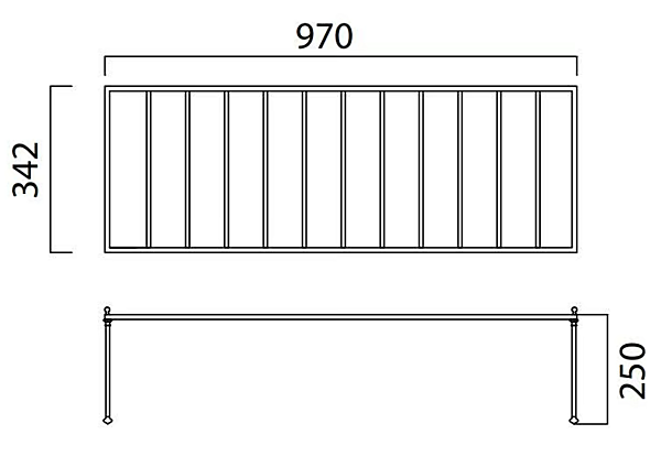 Metal Bathroom Bench Grid for Console Park Avenue Classic Style PKMGRIGLIA130 factory Park Avenue from Italy. Foto №4