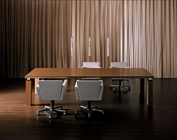 Rectangular wood veneer meeting table Ares i 4 Mariani factory i 4 Mariani from Italy. Foto №3