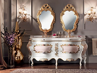 Double Vanity Unit with Drawers Modenese Luxury Interiors 11646 factory MODENESE GASTONE from Italy