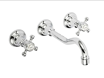 Antique 3 Hole Wall Mounted Washbasin Tap Gentry Home Antique 3 Hole Wall Mounted Washbasin Tap Gentry Home factory Gentry Home from Italy