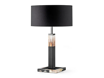 Leather table lamp with horn inserts ARCAHORN Alma 2312 2312