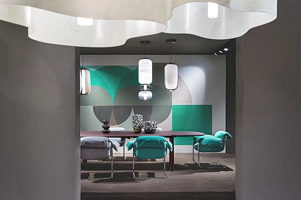 Pendant lamp Haiku BAXTER metal with glass shade factory BAXTER from Italy. Foto №11