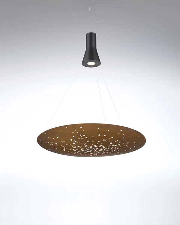 LED pendant lamp metal Fabbian Lens F46 factory Fabbian from Italy. Foto №3