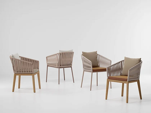 Fabric garden chair with soft back KETTAL Bitta factory KETTAL from Italy. Foto №8