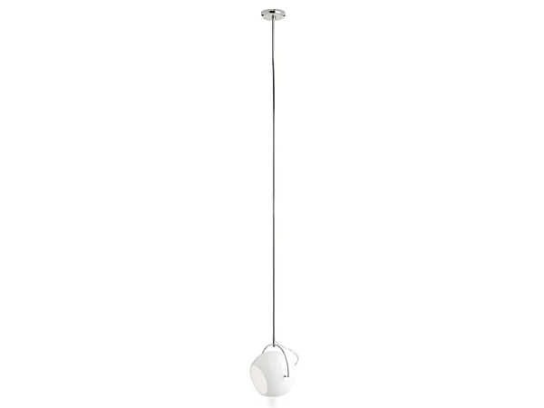Chrome Plated Pendant Lamp Fabbian Beluga White factory Fabbian from Italy. Foto №2
