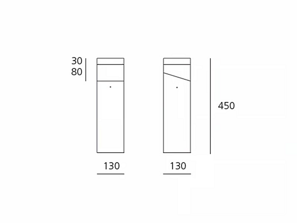 LED Bollard Light Tetragono Aluminium Artemide T417100W00, T417200W00 factory Artemide from Italy. Foto №2