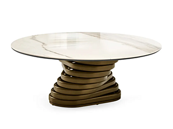 Round ceramic coffee table Rotolo low Eforma factory Eforma from Italy