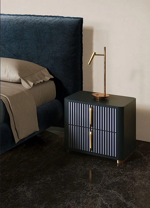 Rectangular wooden bedside table with drawers CASA +39 ECHO ECH104 factory ENCORE (by CASA +39) from Italy. Foto №3