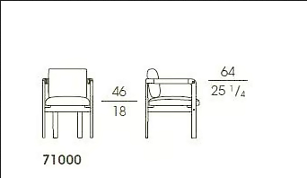 Upholstered fabric armchair Montgomery GIORGETTI 71000 factory GIORGETTI from Italy. Foto №5