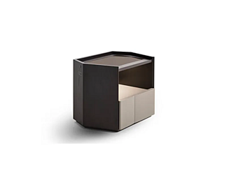 Wooden bedside table with built-in lights GIORGETTI Delphi