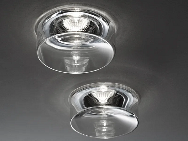 LED Round Glass Spotlight Fabbian Blow factory Fabbian from Italy. Foto №2