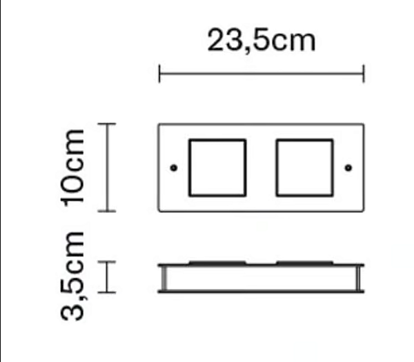 LED Wall Light Aluminium Quarter Fabbian factory Fabbian from Italy. Foto №13