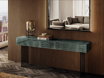 Rectangular glass console table LAGO Materia 1475 1475