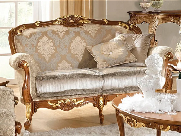 Fabric sofa with upholstered back CASA +39 La Fenice 1804/1904, 1805/1905 factory CASA +39 from Italy. Foto №3