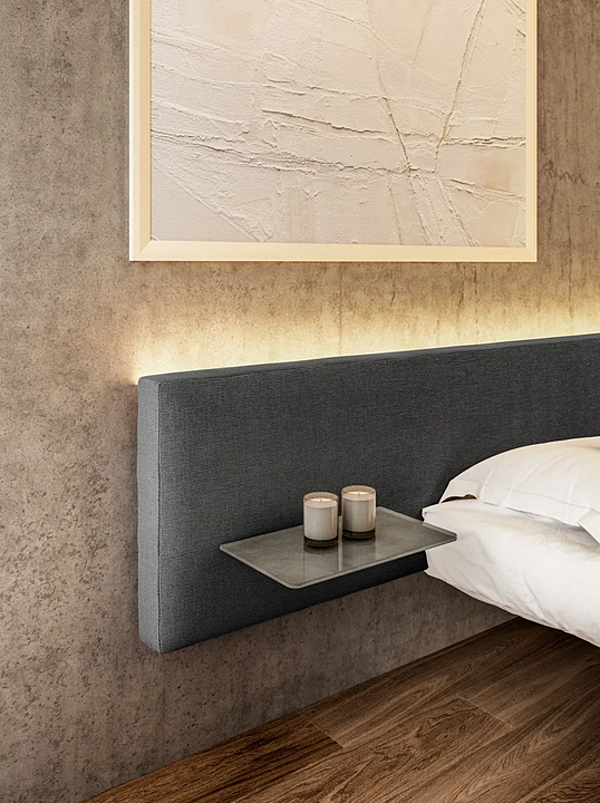 Double bed with integrated nightstands LAGO Fluttua 1611 factory LAGO from Italy. Foto №3