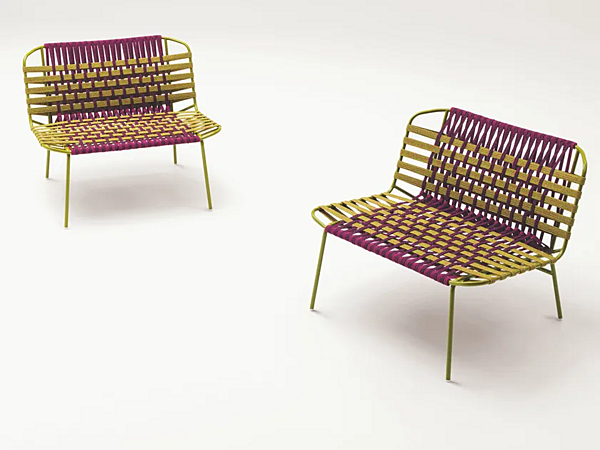 Garden Easy Chair in Stainless Steel with Soft Backrest PAOLA LENTI Telar B157A/B157C factory PAOLA LENTI from Italy. Foto №2