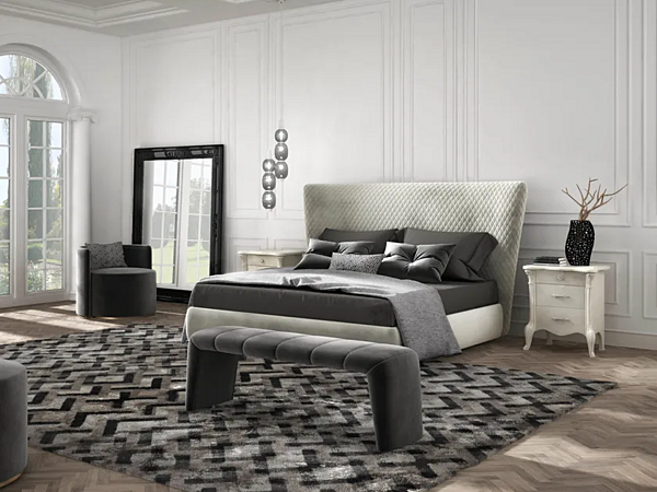 Double bed with upholstered headboard CASA +39 EOS C22020, C22021, C22022, C22023 factory CASA +39 from Italy. Foto №2