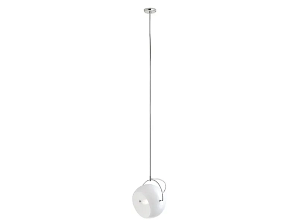 Chrome Plated Pendant Lamp Fabbian Beluga White factory Fabbian from Italy. Foto №3