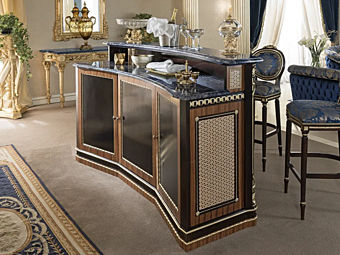 Wooden Bar Counter Modenese Luxury Interiors 14113 factory MODENESE GASTONE from Italy