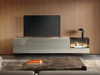Glass TV Cabinet LAGO 36E8 2659 2659 factory LAGO from Italy