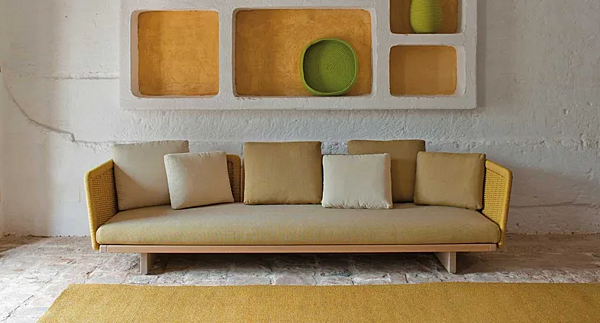 Three-Seater Sofa Fabric Sabi PAOLA LENTI B39B factory PAOLA LENTI from Italy. Foto №9