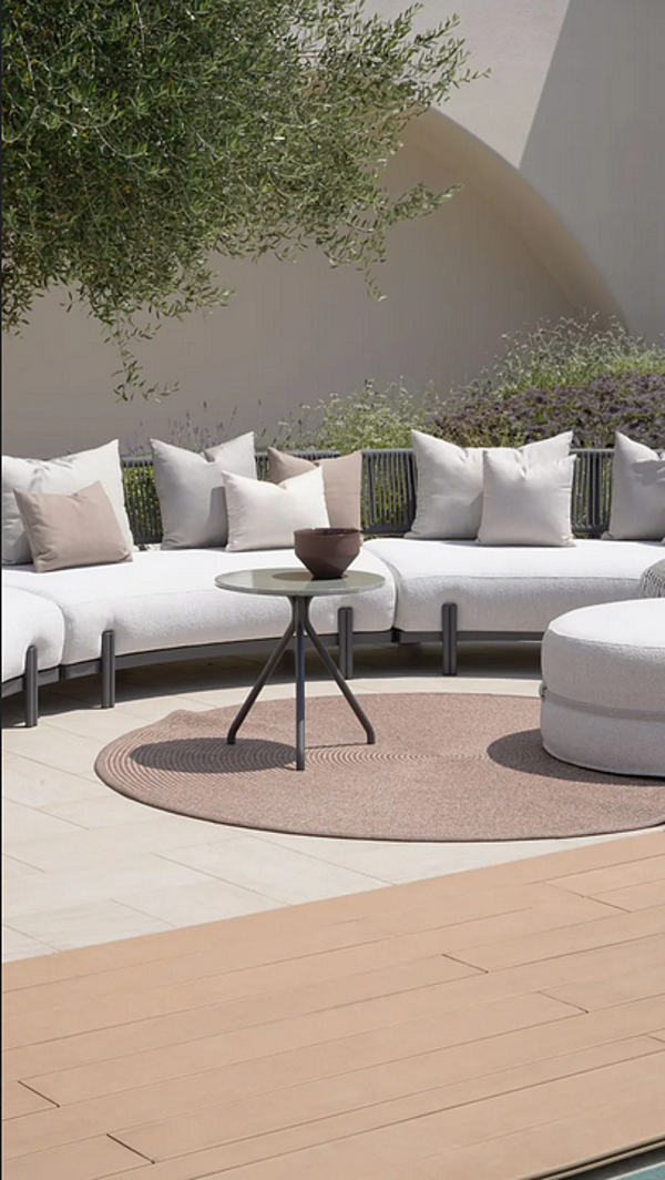 Curved Fabric Garden Sofa for Two Atmosphera Loto factory ATMOSPHERA from Italy. Foto №3