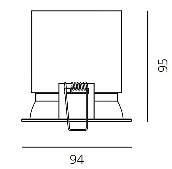 Recessed LED Aluminium Spotlight Parabola Artemide factory Artemide from Italy. Foto №12