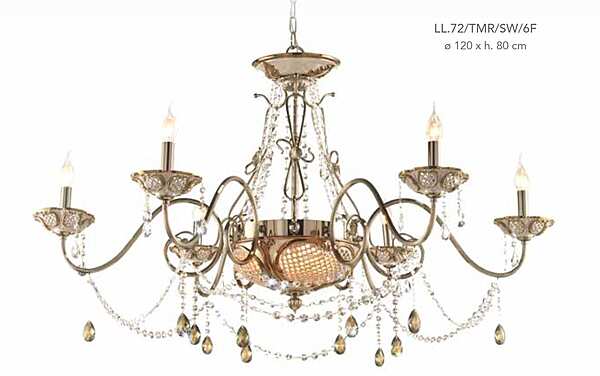 Chandelier LORENZON (F.LLI LORENZON) LL.72/TMR/SW/6F factory LORENZON (F.LLI LORENZON) from Italy. Foto №1