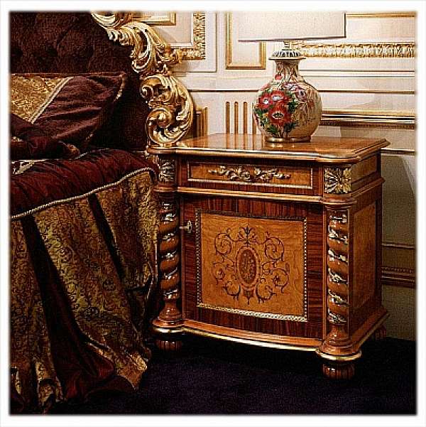 Bedside table CARLO ASNAGHI STYLE 10761 factory CARLO ASNAGHI STYLE from Italy. Foto №1