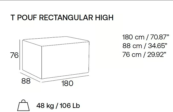 Upholstered Rectangular Fabric Pouf Adrenalina Pan T IMB1072129 factory ADRENALINA from Italy. Foto №6